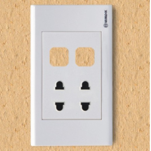 Ổ cắm đôi - 2 chấu + 2 lổ SINO VANLOCK