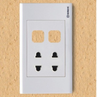 Ổ cắm đôi - 2 chấu + 2 lổ SINO VANLOCK