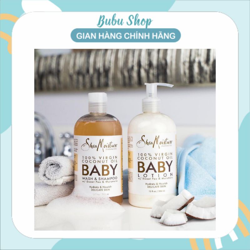 SỮA TẮM GỘI BABY SHEA MOISTURE CHO BÉ TỪ SƠ SINH 384ML