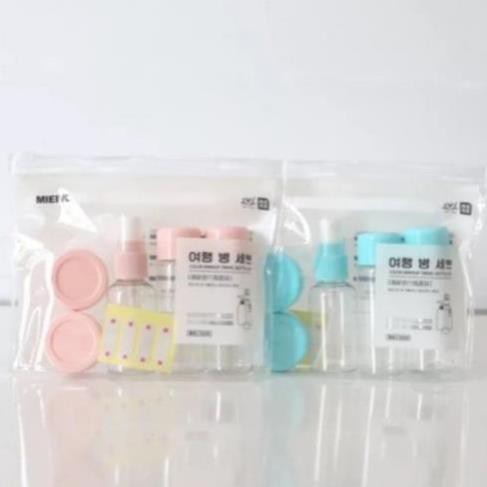 Bộ Chiết Mỹ Phẩm 7 món Mini Du Lịch Siêu Xinh kèm túi zip