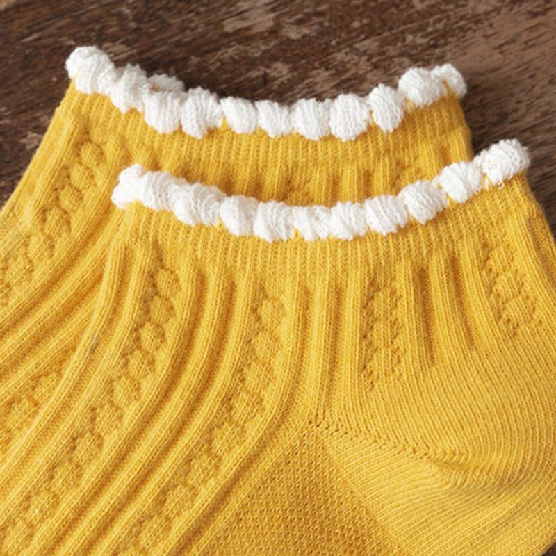 Vớ Thuyền cotton Màu Trơn Miệng Nông Dễ Thương Phong Cách Nhật Bản Cho Nữ