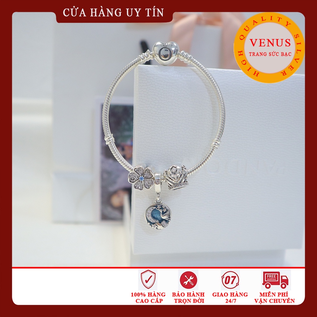 Vòng charm bạc 925 cao cấp- Trang sức bạc Venus