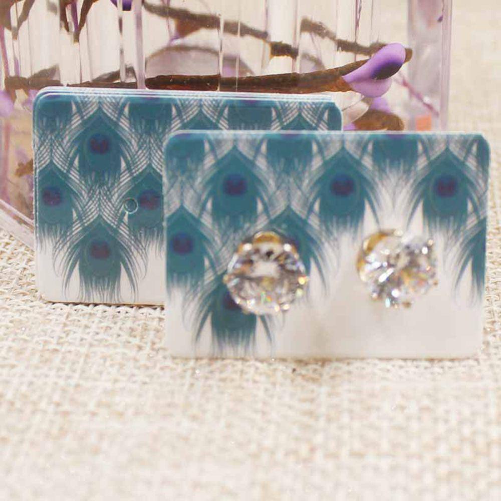 PINEVN Set 100 Thẻ Giấy Họa Tiết Hoa Nhiều Màu Sắc Dùng Để Gói Bông Tai DIY