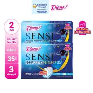 Combo 2 gói Băng vệ sinh Diana Sensi Cool Fresh 35cm 3 miếng