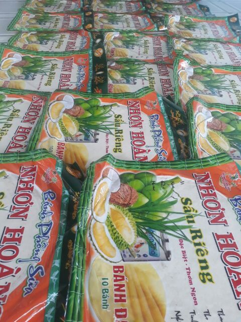 Bánh Tráng Phồng Sữa Sầu Riêng Nhơn Hoàng