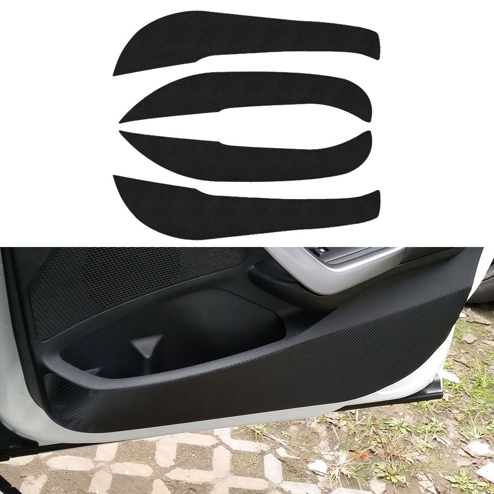 Bộ 4 Miếng Dán Cửa Xe Hơi Bằng Sợi Carbon Chống Va Đập Tiện Dụng Cho Peugeot 2008