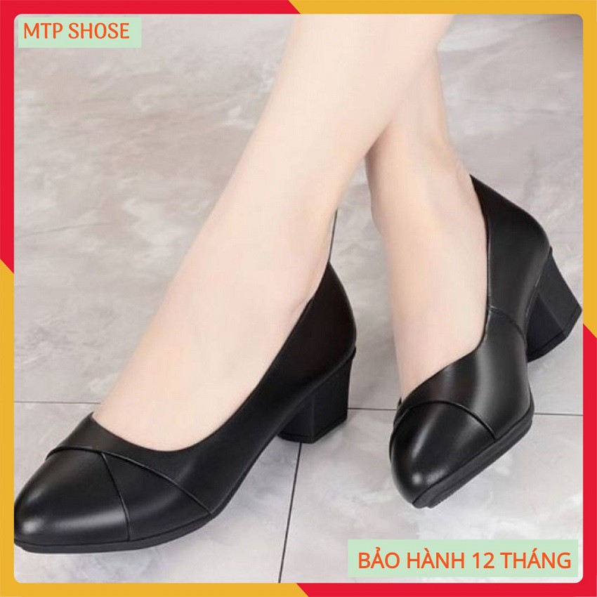 Giày búp bê ❤FREESHIP❤ giày nữ công sở đế vuông 3cm chất da lỳ cao cấp Form chuẩn size 36 - 40