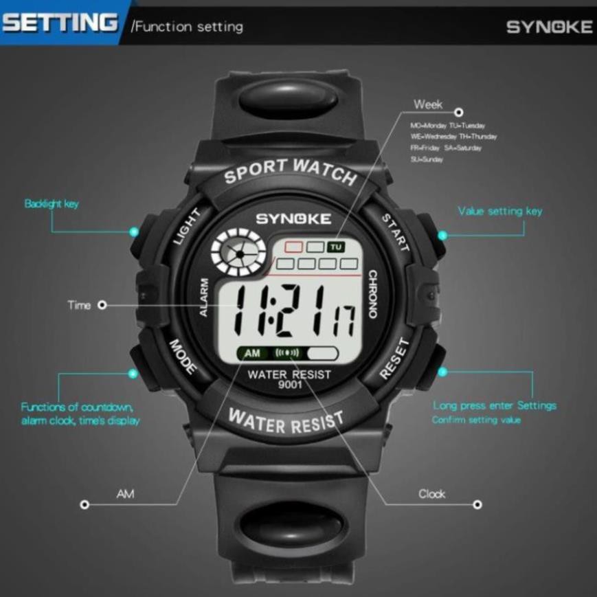 Đồng hồ thể thao dây cao su trẻ em Synoke 9001 | BigBuy360 - bigbuy360.vn
