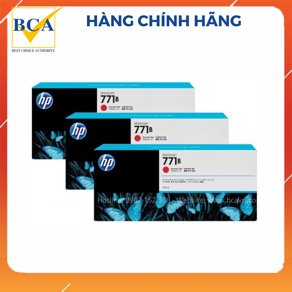 Mực in phun HP 771B 3-pack 775-ml Chromatic Red DesignJet Ink Cartridges (B6Y24A)