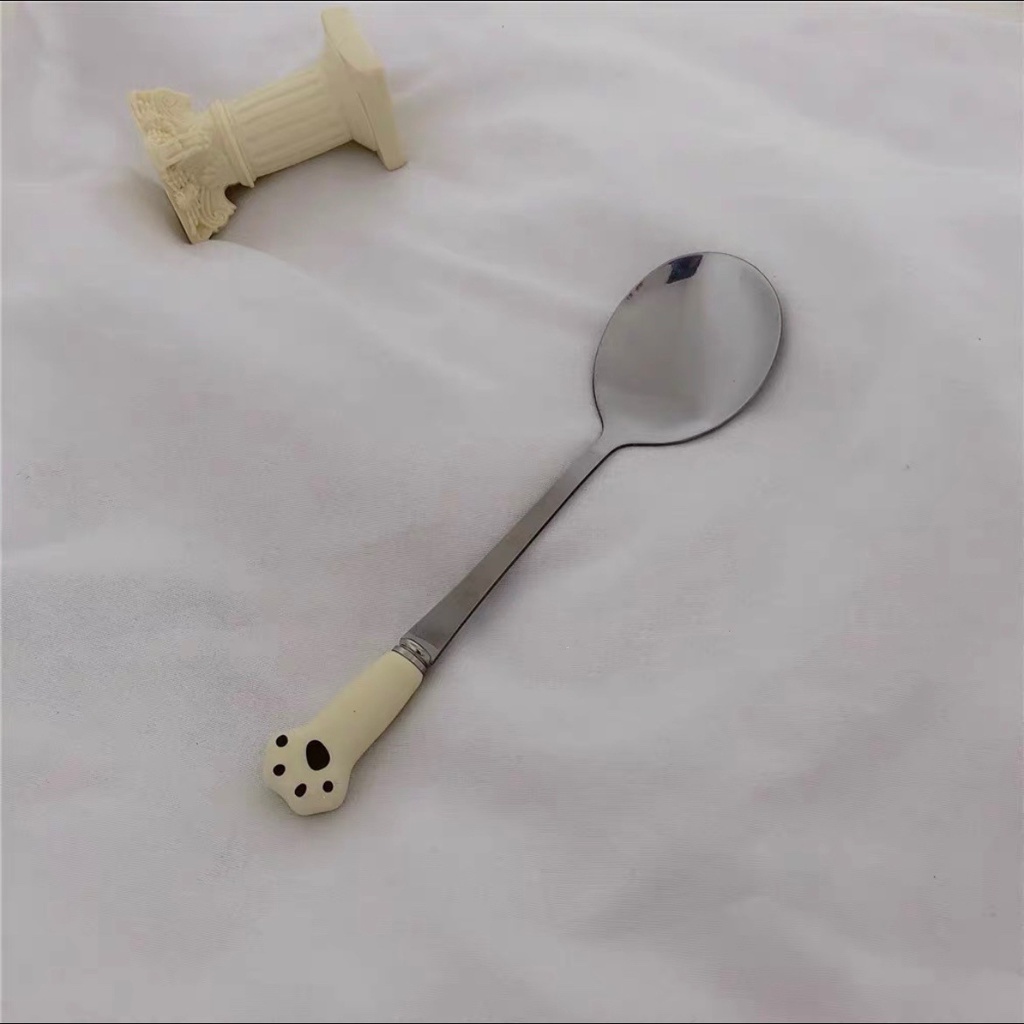 Bộ Muỗng Nĩa Inox Hình Mèo Dễ Thương