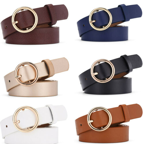 Thắt lưng da mềm bản rộng màu trơn thời trang cổ điển dành cho bạn nữ