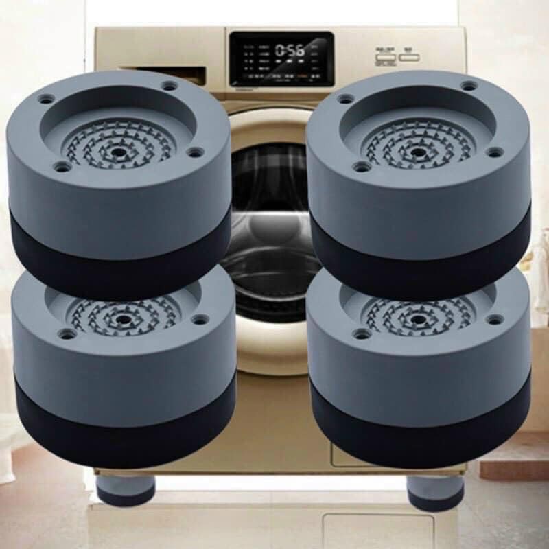 Chân máy giặt 4 miếng cao cao su cao cấp chống ồn BỘ 4 ĐẾ CHỐNG RUNG MÁY GIẶT