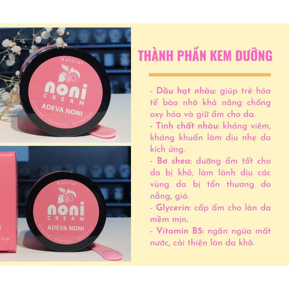 Kem Dưỡng Da Trái Nhàu - Ốc Sên Adeva (Snail Noni Cream) 50 Gram