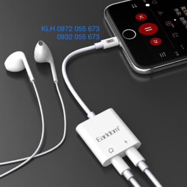 Giắc Chuyển Đổi + Jack chia cổng iPhone 7/8/X/11 Thành Cổng Sạc + Tai Nghe Lingning Earldom OT 33