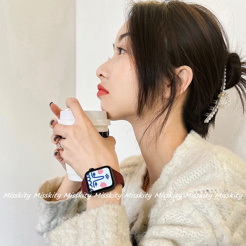 Dây Đeo Bằng Silicone Mỏng Cho iWatch Series 7 6 5 4 3 2 45mm 41mm 44mm 38mm 42mm