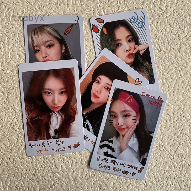 Tmdbyx Set 5 Tấm Thẻ Ảnh Lomo In Hình Nhóm Nhạc Kpop Itzy Crazy In Love