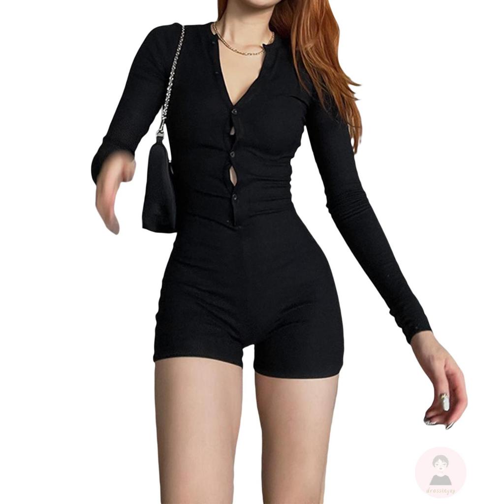 Áo liền quần Ngắn Tay Dài Màu Sắc Thời Trang Cho Nữ