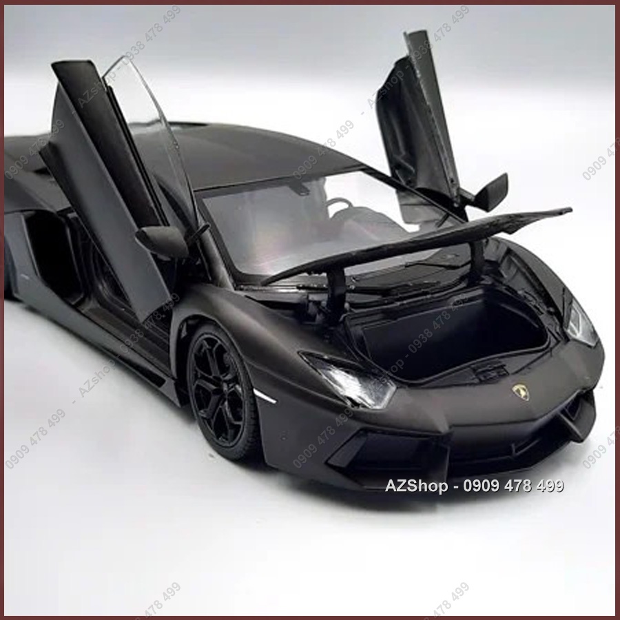 Xe Mô Hình Kim Loại Tỉ Lệ 1:24 - Lambo Aventador - Welly - Trắng - 8299t