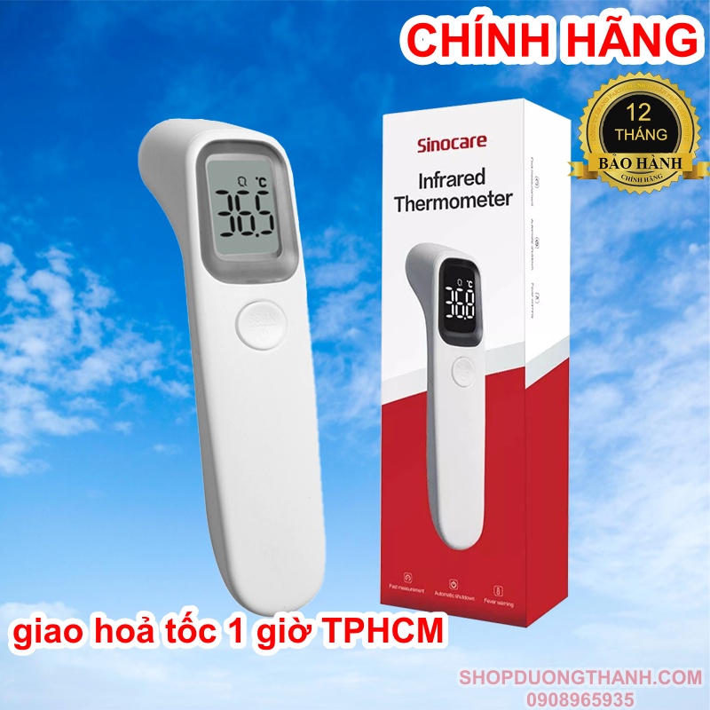 Nhiệt kế điện tử hồng ngoại đo nhiệt độ thân nhiệt đo sữa Sinocare công nghệ Đức