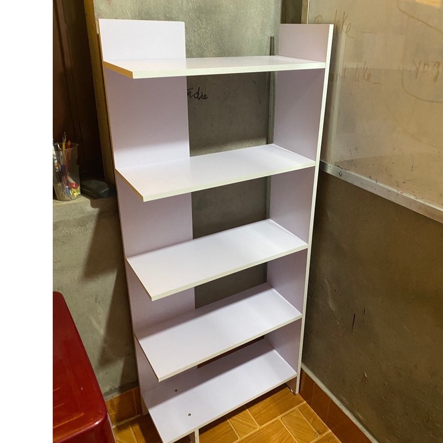 Kệ sách gỗ 5 tầng kệ góc tường gỗ MDF chống nước đa năng hiện đại,kệ góc tường đa dụng | giá tốt nhất