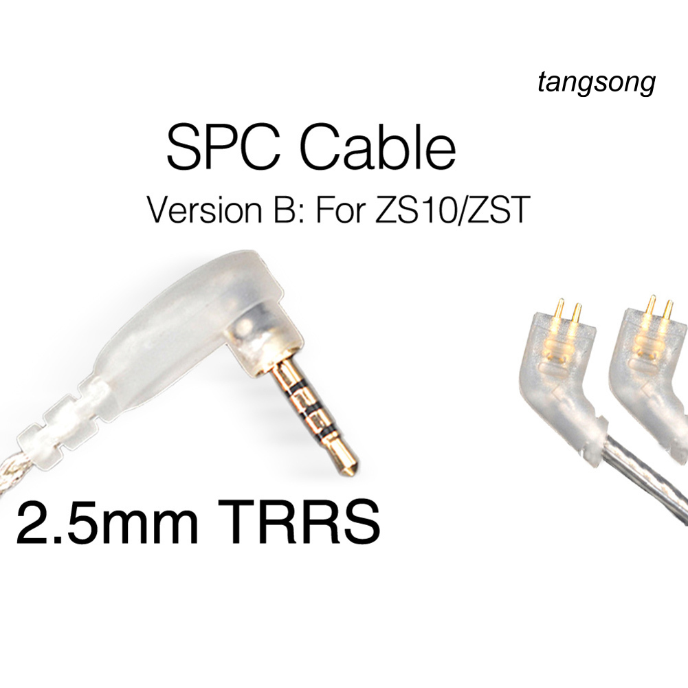 Dây Cáp Tai Nghe Thay Thế Ts-1.2M 3.5mm Trrs 0.75mm 2pin Cho Kz-Zst / Ed12 / Es3 / Zsr