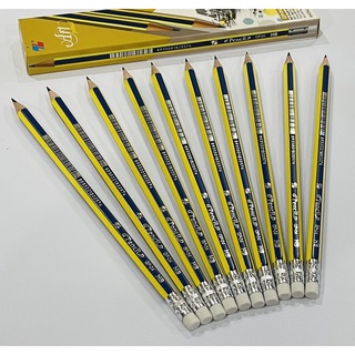 Bút chì HB GP04 thân lục giác Thiên Long hộp 10 cây tặng kèm chuốt + gôm