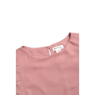 Áo xô sát nách bèo, cổ tròn cài sau MONTEAU