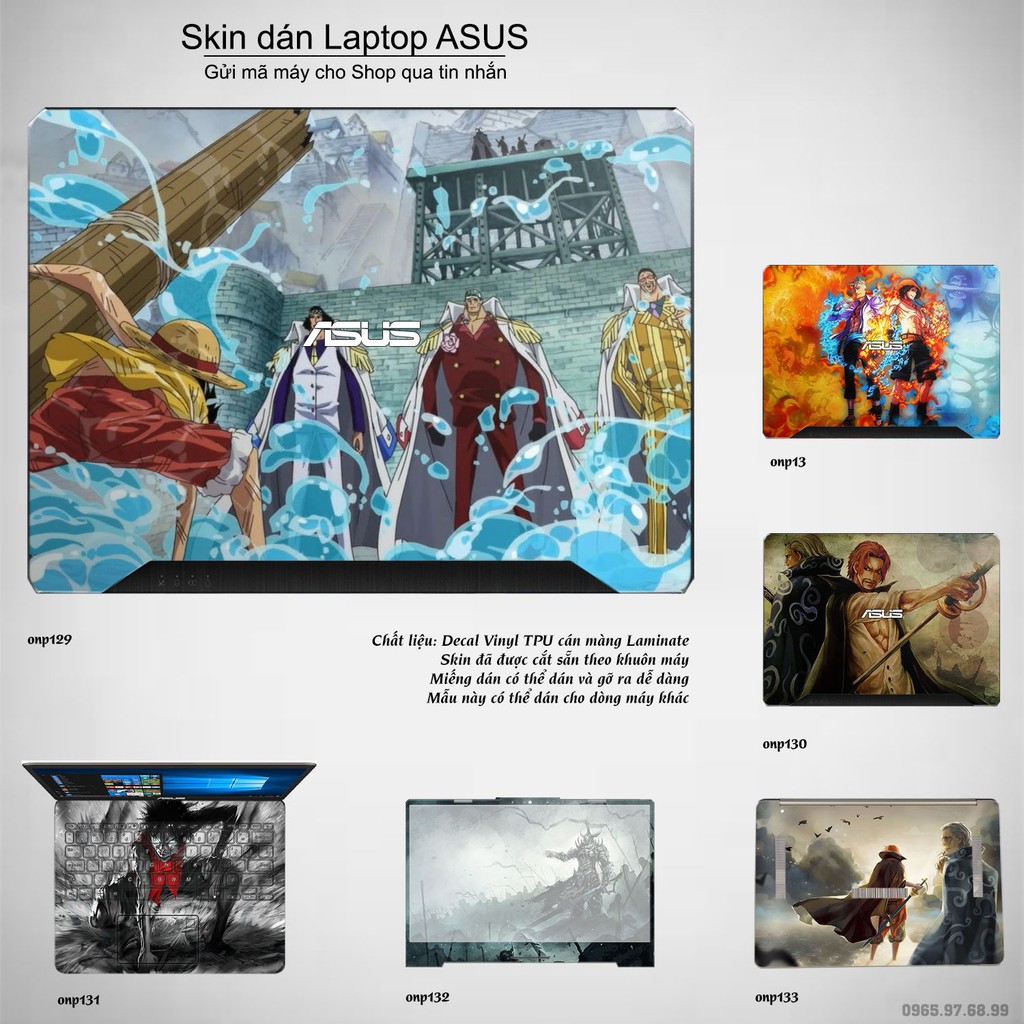 Skin dán Laptop Asus in hình One Piece _nhiều mẫu 15 (inbox mã máy cho Shop)