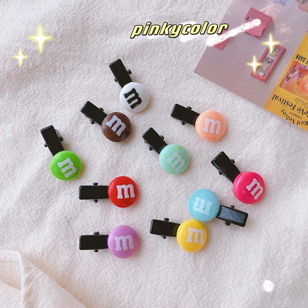 Set 5/10 kẹp tóc chữ M màu kẹo đơn giản thời trang Hàn Quốc cho nữ