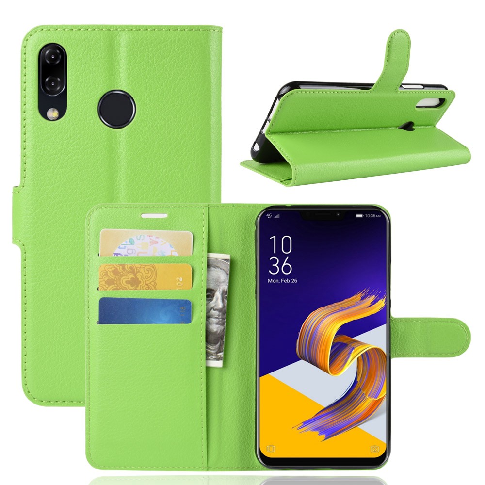 Bao da điện thoại màu trơn có ngăn ví tiện dụng cho Asus Zenfone 5 ZE620KL 5Z ZS620KL