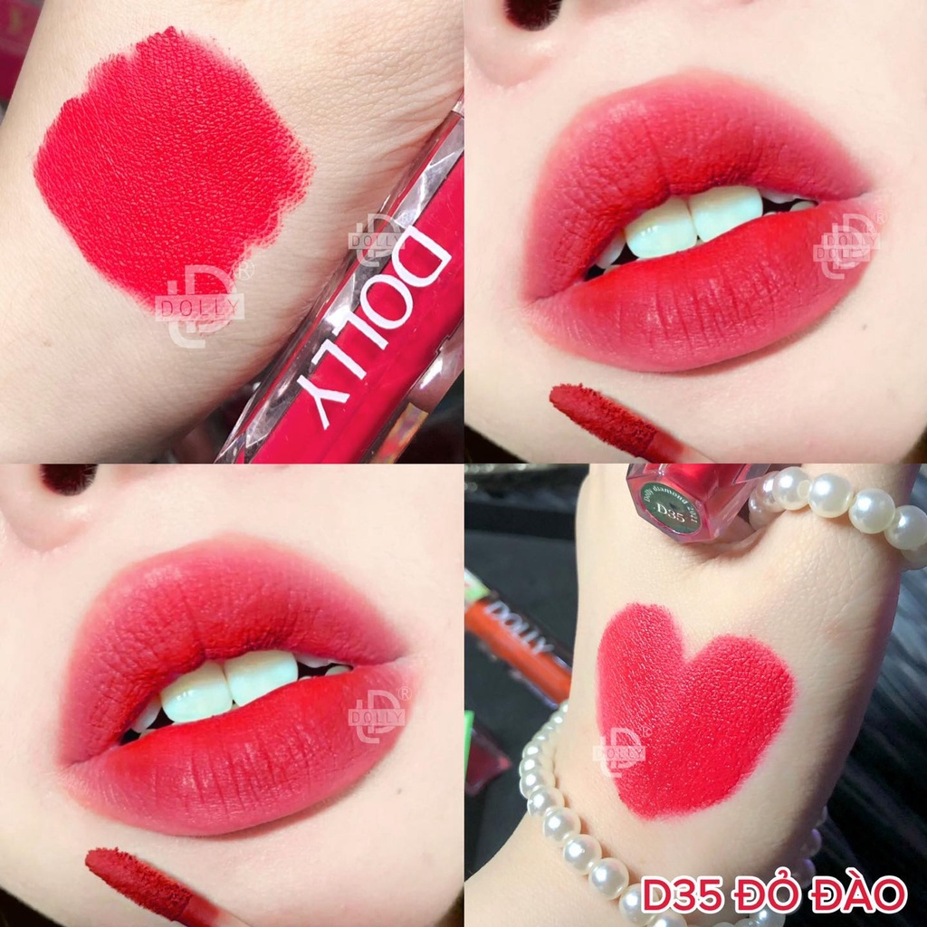 Son Lì Son Kem  DOLLY DIAMOND VELVET Không Chì Cao Cấp Chính Hãng