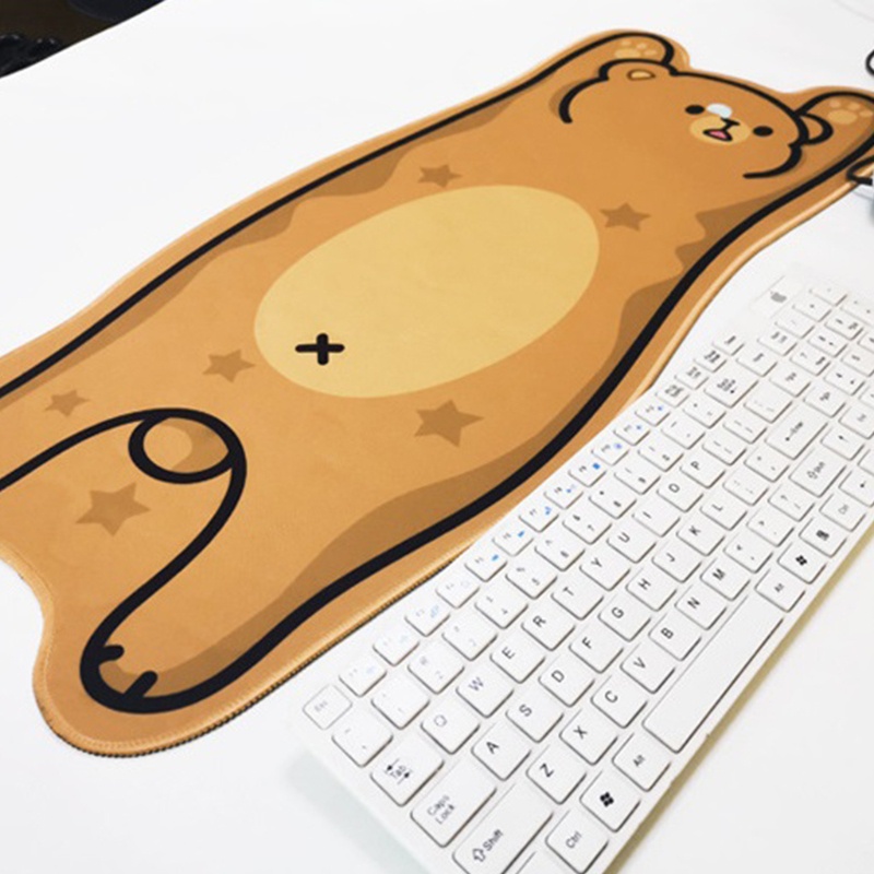 Thảm Lót Chuột Chơi Game Chống Trượt Không Thấm Nước In Hình Gấu Hoạt Hình