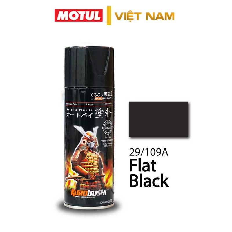 Sơn Samurai đen nhám 29/109A chính hãng, sơn xe máy đen mờ 400ml kháng xăng, chống nứt nẻ tiện dụng