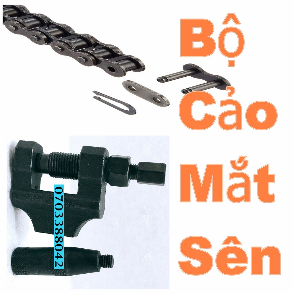 Bộ Cảo Mắt Sên Xe Máy - Xe Đạp - Xe Ba Gác - Xích Máy Công Nghiệp