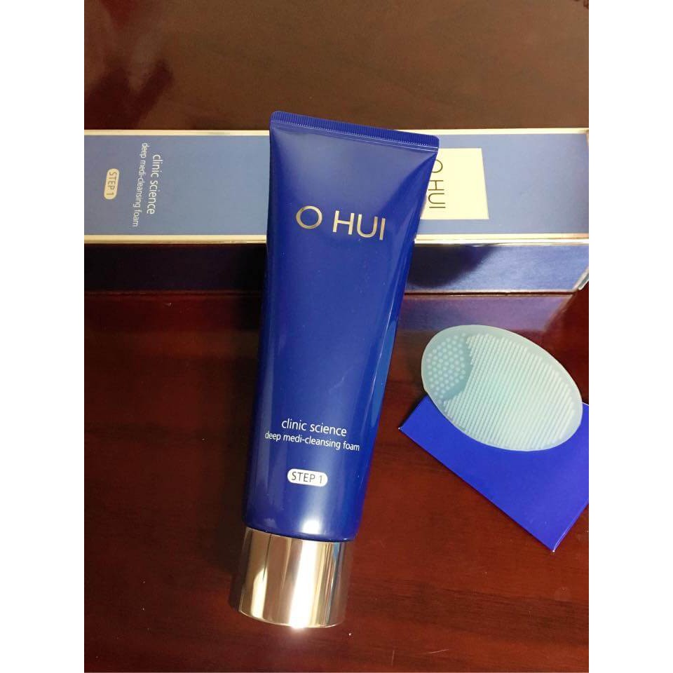 Sữa Rửa Mặt Ohui Xanh dành cho da Mụn, Kiềm Dầu OHUI CLINIC SCIENCE DEEP MEDI-CLEANSING FOAM