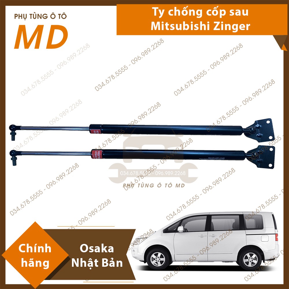 Ty Chống Cốp Sau Mitsubishi Zinger - Chính hãng Osaka Nhật Bản. Bộ gồm 2 Ty Nâng Thủy Lực Hàng Chuẩn Theo Xe , Bền Đẹp.