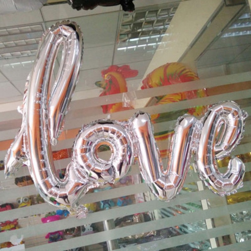 Bong bóng lá nhôm hình chữ LOVE lớn nhiều màu tùy chọn dùng trang trí tiệc cưới