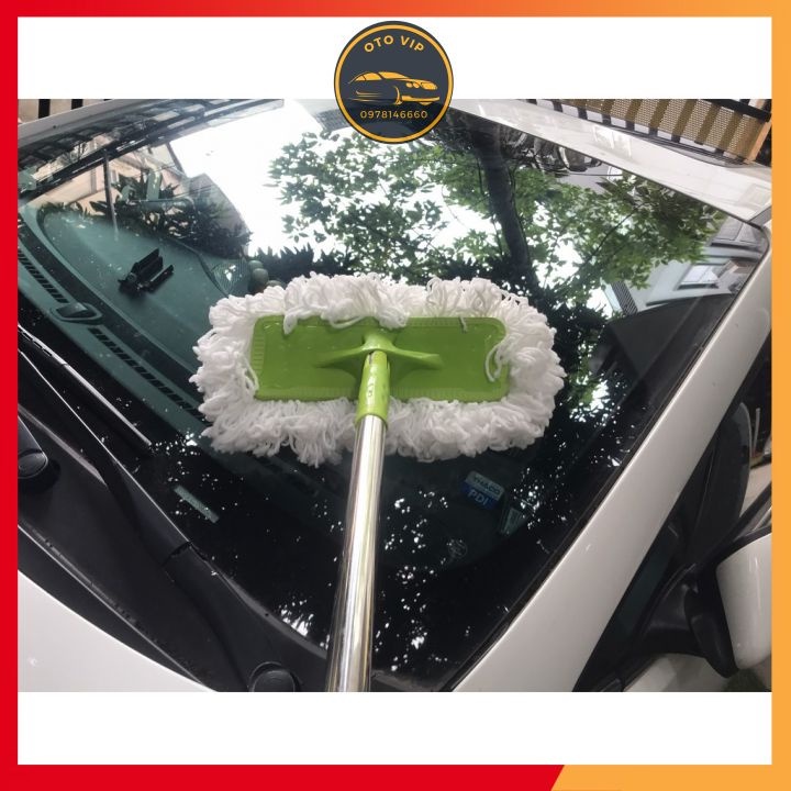 Chổi rửa xe ô tô hàng loại 1 rửa siêu sạch- cán thu ngắn kéo dài, sợi lông mềm ko xước sơn xe