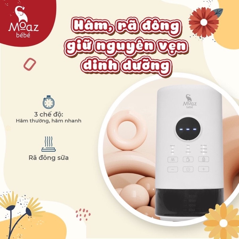 Máy Hâm Sữa Thông Minh Siêu Tốc Moaz Bebe MB-033