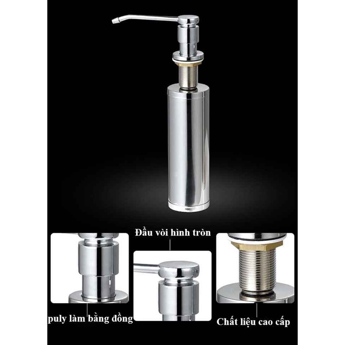 Bình đựng nước rửa chén Schmidt, gắn chậu bồn rửa bằng nhựa - inox, tiện lợi hàng chính hãng