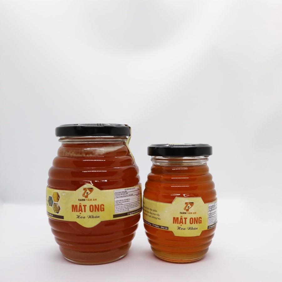Mật ong rừng hoa nhãn nguyên chất, Mật ong tây nguyên hữu cơ cao cấp Farm Tâm An không đường ăn kiêng bồi bổ sức khỏe