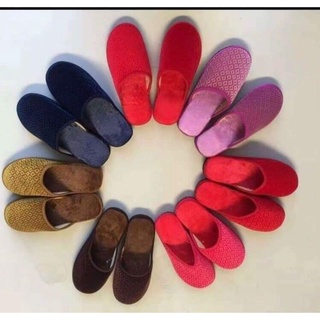 Dép bông đi trong nhà, đế cao su mềm chống nước