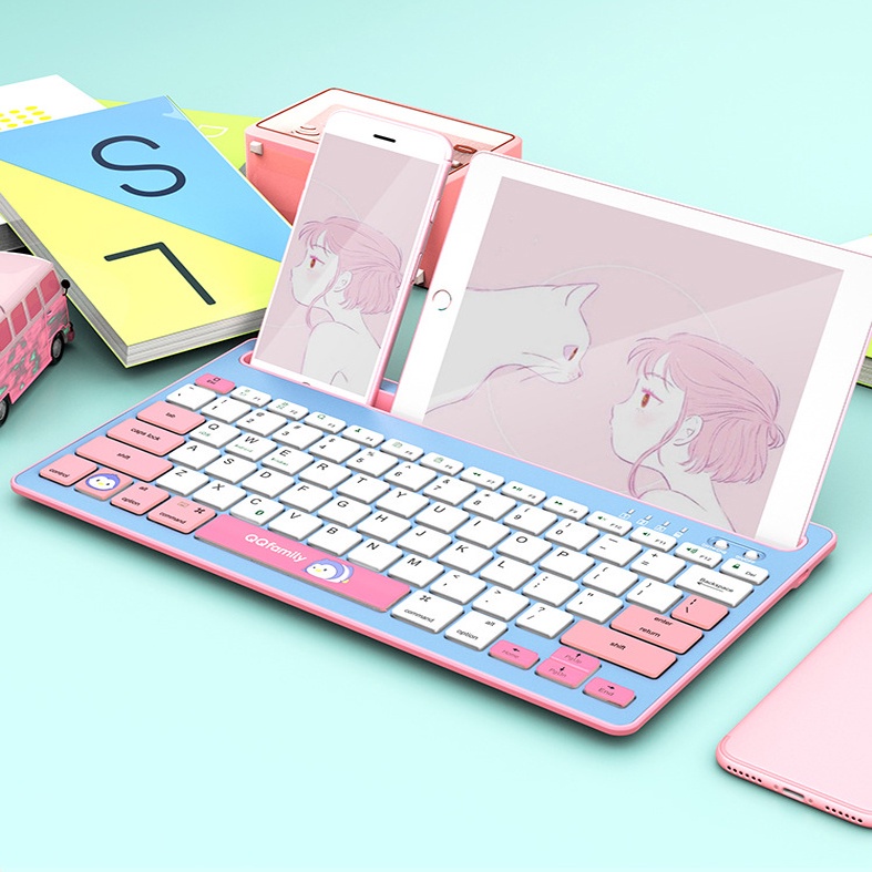 Bàn phím, bàn phím không dây | QK300 kết nối bluetooth như IPhone, IPad, Android, Tablet, Laptop, Macbook