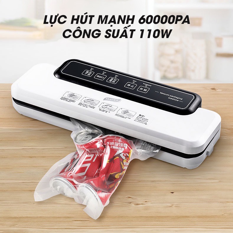 Máy hút chân không bảo quản thực phẩm ZK-3002, công suất 130W, lực hút mạnh mẽ - Tặng kèm 10 túi bảo quản