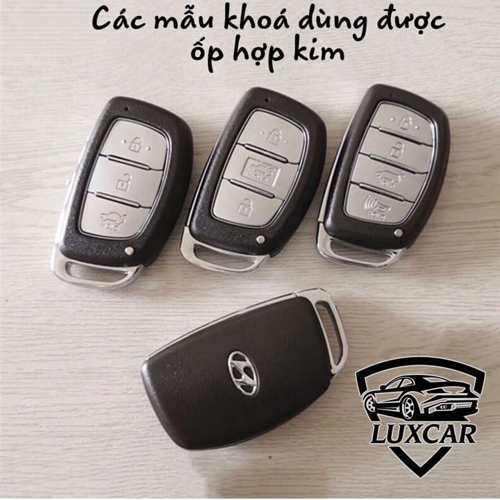 Ốp khóa hợp kim + TPU LUXCAR cao cấp Hyundai 02 (I10, Elantra, Tucson...)