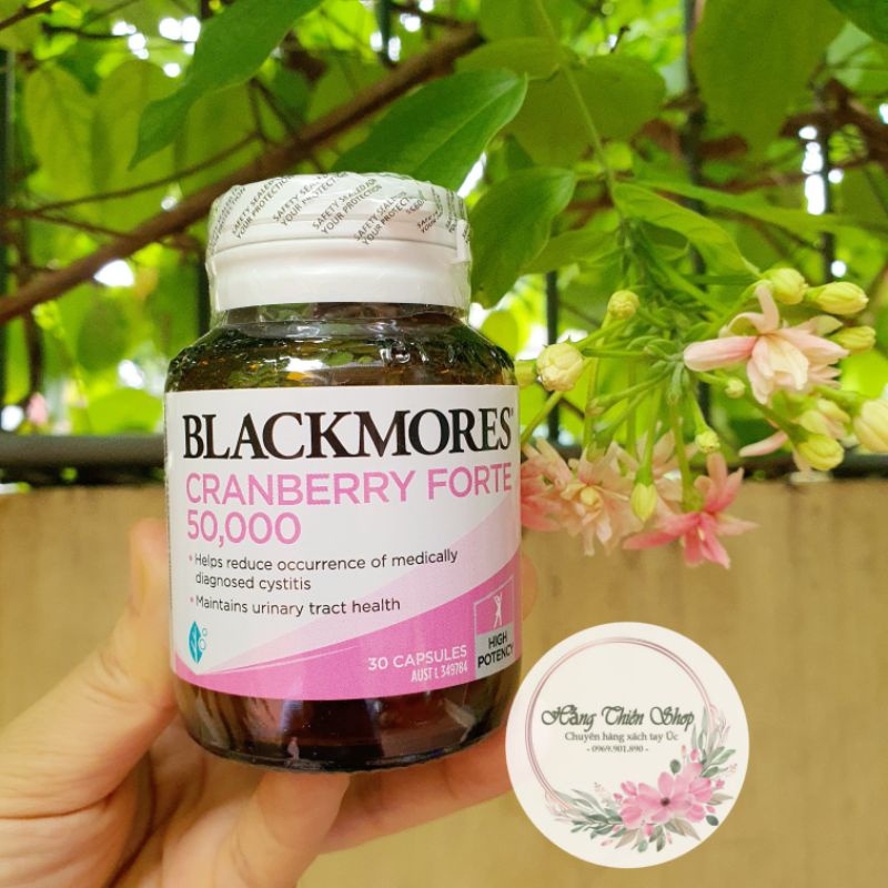 Viên uống hỗ trợ đường tiết niệu, bàng quang hàm lượng cao 50000mg, blackmores cranberry forte 30 viên