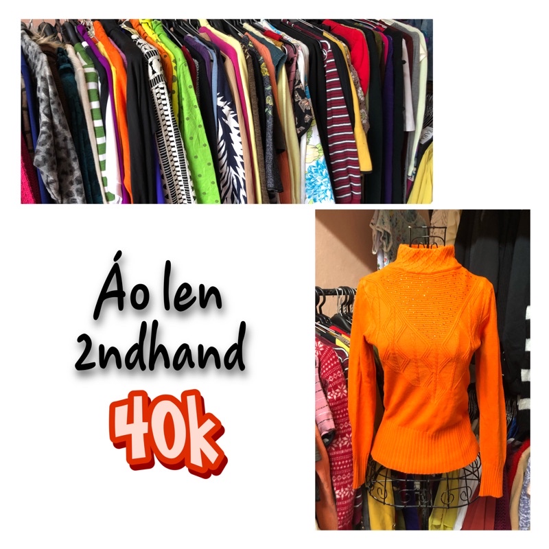 ÁO LEN NỮ 2NDHAND ĐỒNG GIÁ 40k/ Hàng thùng hàng si đẹp tuyển chọn