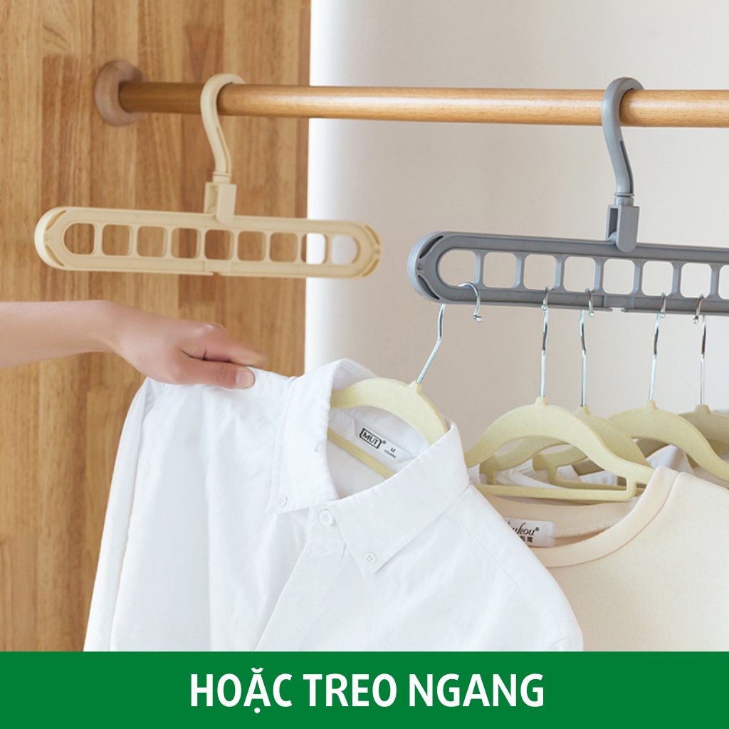 Móc treo quần áo đa năng thông minh 9 lỗ