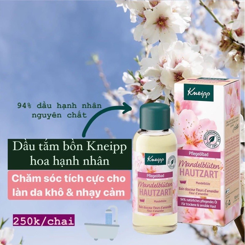 Dầu tắm bồn Kneipp các loại (hàng Đức) -có sẵn