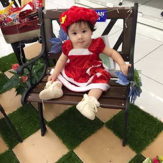 Set đồ noel cho bé gái kèm nón
